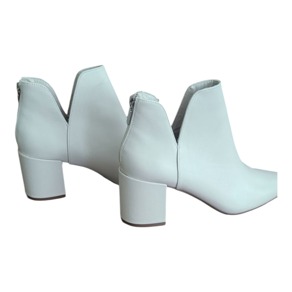 Blondo Tanner Waterproof Women's Off White Leather Ankle Booties Size 9.5 - Picture 4 of 8